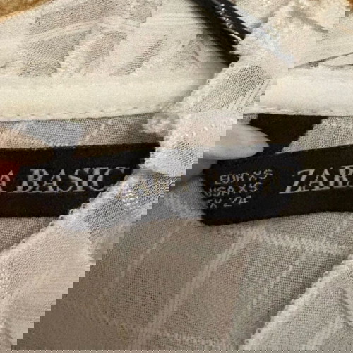 Zara off-white smocked top XS