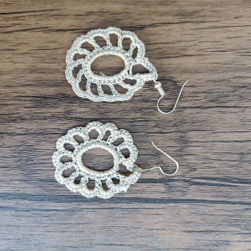 Handmade crocheted earrings, unique designs