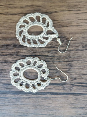 Handmade crocheted earrings, unique designs