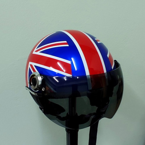 Decorative Old School Retro Scooter Jet Helmet UK, new
