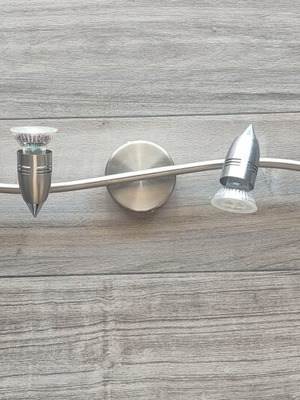 Ceiling light 4 spot GU10 nickel matte used with curved arm