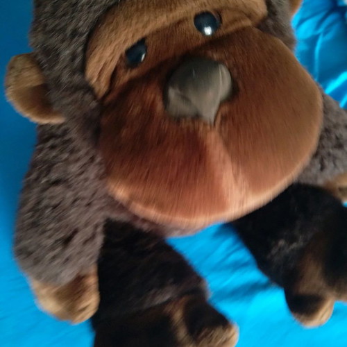 Plush monkey beautiful with small mark on back