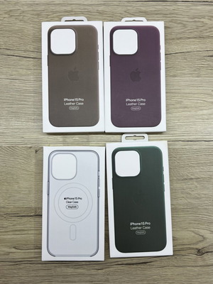 Apple Leather and Silicone Cases for iPhone 15 Pro MagSafe new