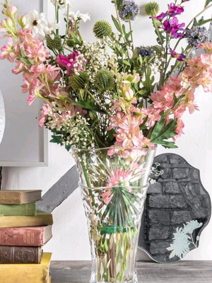 RCR Italian Crystalleria crystal large vase