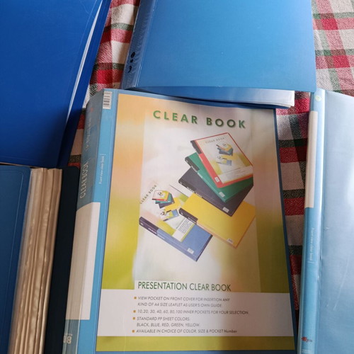 Filing folders used, pack of 7 with sleeves and sheets