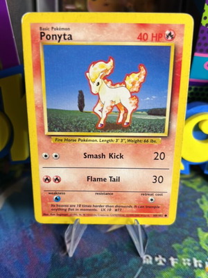 Ponyta Base Set Pokemon Card new vintage