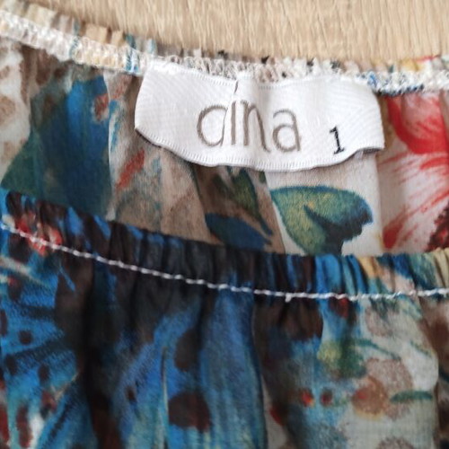 Blouse Dina with tropical pattern used, multicolor, size XL
