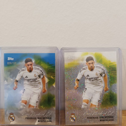 Topps 2026 Real Madrid CF Federico Valverde 026/150 and Sparkle Holo Parallel cards new