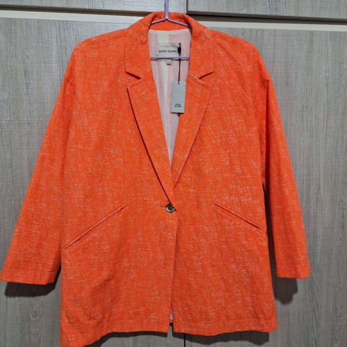 River Island blazer coral neon relaxed fit new, size S/M
