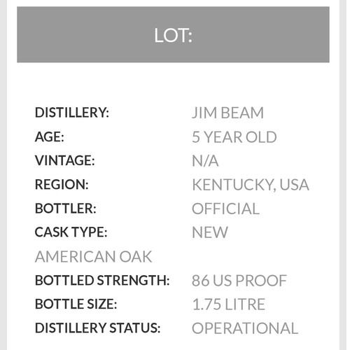 Jim Beam 1.75 L 70's new from American Base in Elliniko