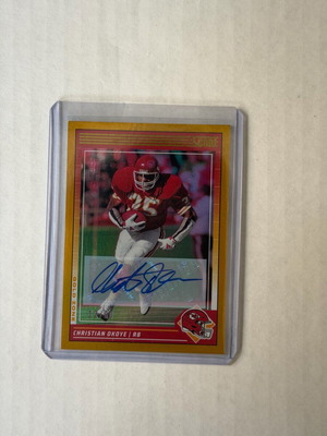 Κάρτα 2024 Panini Score Football Autograph Gold Zone Christian Okoye καινούργιο