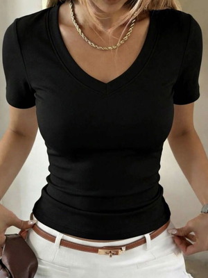Black summer blouse like new, size S