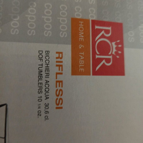 RCR Riflessi DOF Glasses New 30.6 cl