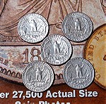  5 / ¼ Dollar "Washington Silver Quarter"