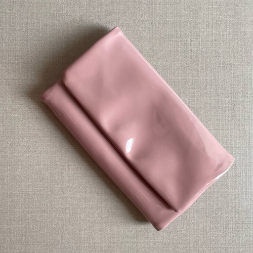 Bershka pink patent leather clutch wallet like new