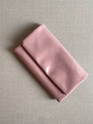 Bershka pink patent leather clutch wallet like new