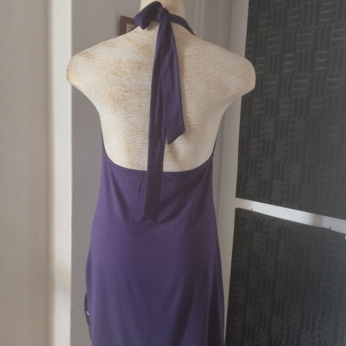 Ysatis mini dress used, purple with sequins, size M