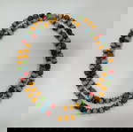  Art Deco Murano Venetian Colorful Glass Beaded Necklace Vintage Antique Jewelry decade 1940΄