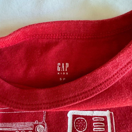 GAP long-sleeve shirt used, red, size 122 cm