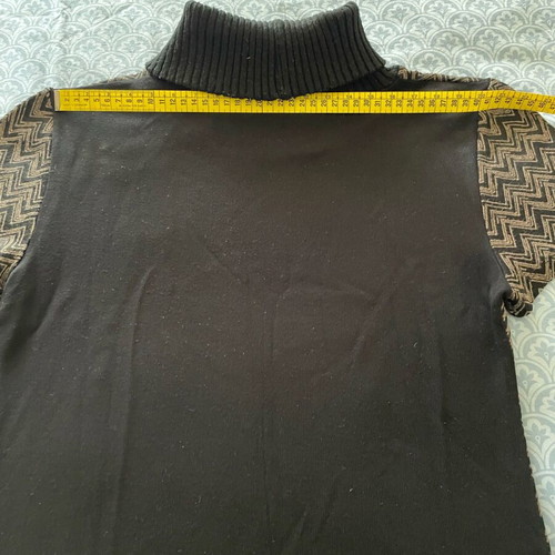 Derpouli blouse dress like new, black and brown, wool size M