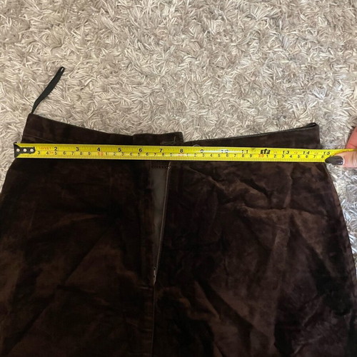 Paranoia vintage mini skirt with fringe, like new, brown