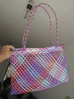 Mexican net mesh shoulder bag like new, multicolored