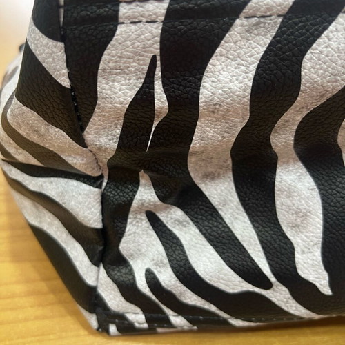 Shopping bag shoulder new, black and white with large capacity