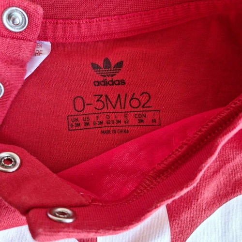 Adidas baby set like new with short sleeve top and leggings 0-3 months