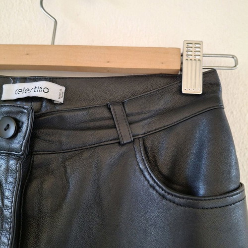 Celestino leather pants like new, black, high waist
