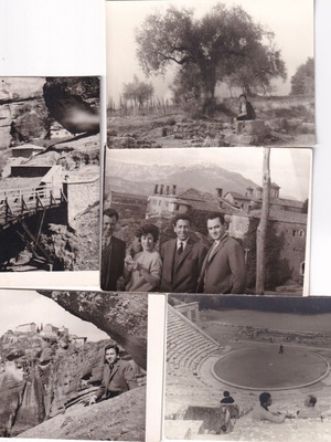 Travel souvenir photos used, pack of 21, Meteora, Epidaurus, Acrocorinth