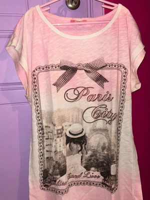 T-Shirt KSV για κορίτσι 12 ετών σαν καινούργιο, άσπρο και ροζ