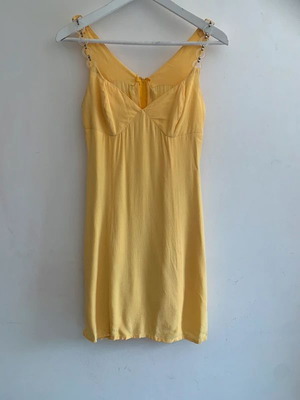 90s yellow dress XS