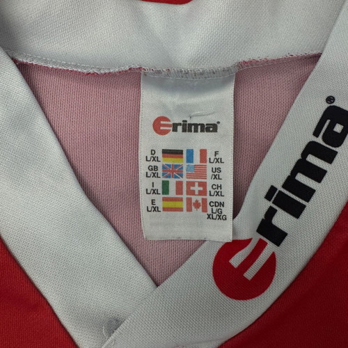 Erima FC Union 60 ποδοσφαιρική φανέλα μεταχειρισμένη, μέγεθος L/XL, κόκκινη