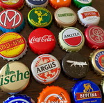 Beer and soda bottle caps used, pack of 20