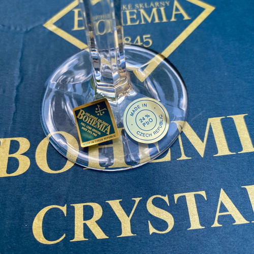 Bohemia crystal glasses new, set of 6 pieces