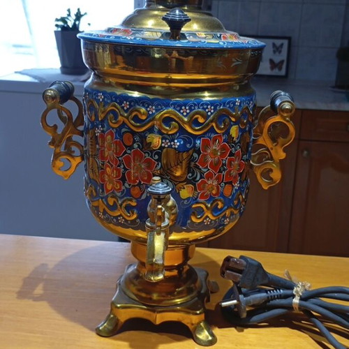 Samovar Russian electric used for boiling water and tea