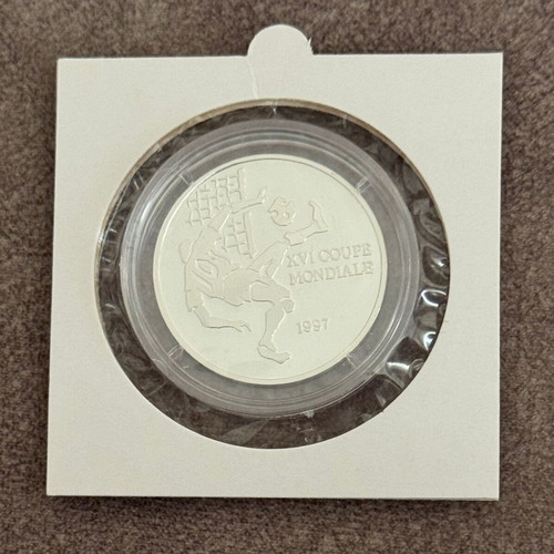 Congo 1997 1000 Francs FIFA World Cup 1998 France Silver Proof Coin