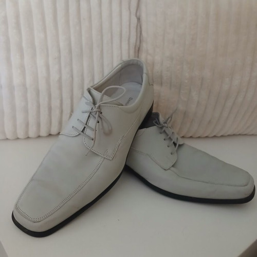 Damiani men's leather shoes size 45 like new, gray