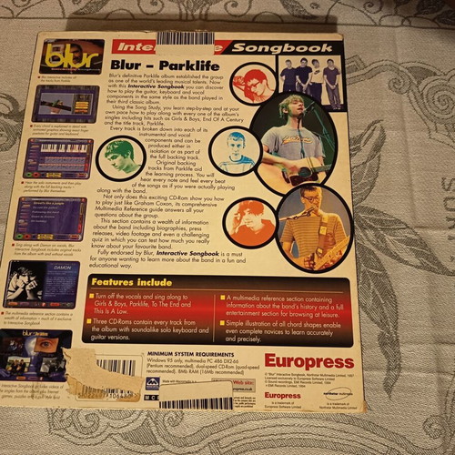 Blur Parklife Interactive Songbook PC cd-rom like new