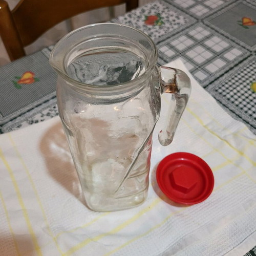 Glass Jug with Plastic Lid