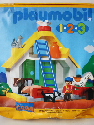 Playmobil 1 2 3 6804 Σετ φάρμα με ζώα 1999 καινούργιο, χαλασμένο κουτί