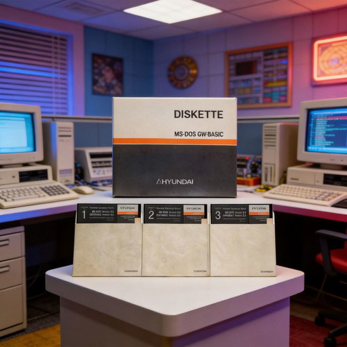 Hyundai MS-DOS 3.3 και GW-BASIC 3.2 σετ δισκετών μεταχειρισμένο
