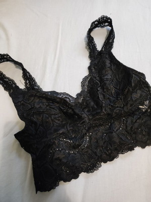 Black lace top small new