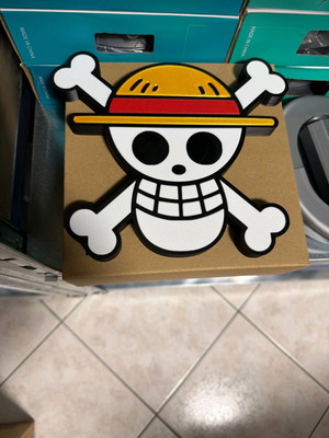 Jolly Roger One Piece logo large like new with wall mount hole