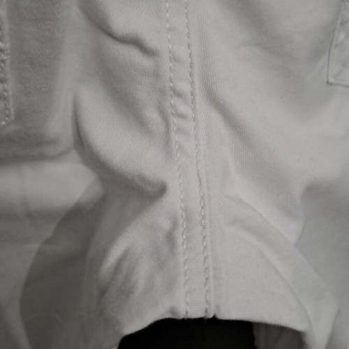 White denim pants like new, silver button, sizes S and M