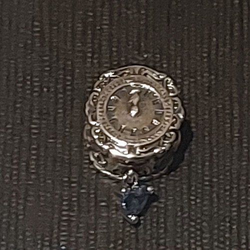 Charm watch A.L.E. new with blue zircon heart