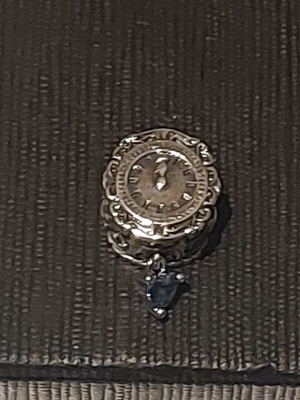 Charm watch A.L.E. new with blue zircon heart