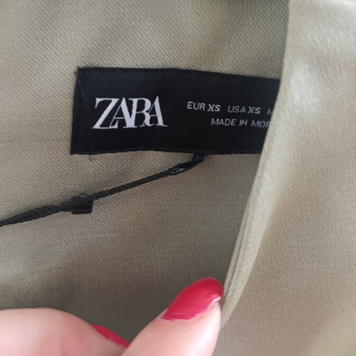 Balloon blouse Zara new, gold, XS, satin
