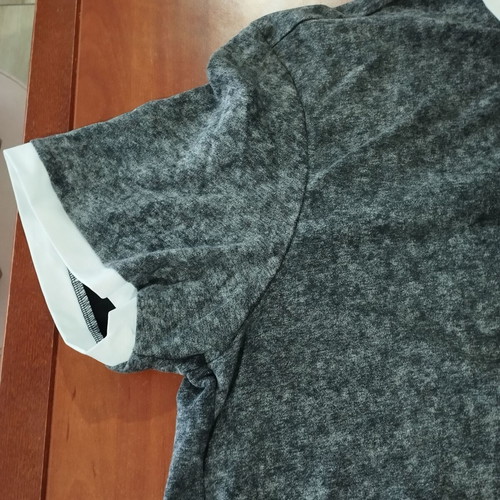 Men's t-shirt 5XL, cotton blend, white and grey