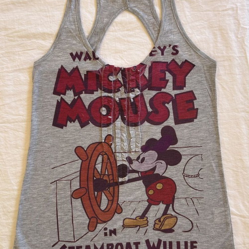 Disney Couture Mickey Mouse tank top grey melange size S like new